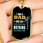 I'm An Electrician Dad Necklace Stainless Steel or 18k Gold Dog Tag 24" Chain-Express Your Love Gifts