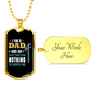 I'm An Electrician Dad Necklace Stainless Steel or 18k Gold Dog Tag 24" Chain-Express Your Love Gifts
