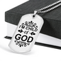 I'm Child Of God Christian Necklace Stainless Steel or 18k Gold Dog Tag 24" Chain-Express Your Love Gifts