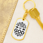I'm Child Of God Keychain Stainless Steel or 18k Gold Dog Tag Keyring-Express Your Love Gifts