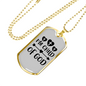I'm Child Of God Necklace Stainless Steel or 18k Gold Dog Tag 24" Chain-Express Your Love Gifts