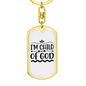 I'm Child Of God Plain Keychain Stainless Steel or 18k Gold Dog Tag Keyring-Express Your Love Gifts