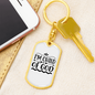 I'm Child Of God Plain Keychain Stainless Steel or 18k Gold Dog Tag Keyring-Express Your Love Gifts