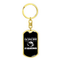 I'm Cute Now Fishing Keychain Stainless Steel or 18k Gold Dog Tag Keyring-Express Your Love Gifts