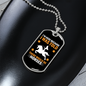 I'm Here Because of Horses Horse Necklace Stainless Steel or 18k Gold Dog Tag 24" Chain-Express Your Love Gifts