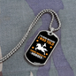 I'm Here Because of Horses Horse Necklace Stainless Steel or 18k Gold Dog Tag 24" Chain-Express Your Love Gifts