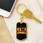 I'm NFT Fan Crypto Keychain Stainless Steel or 18k Gold Dog Tag Keyring-Express Your Love Gifts