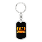 I'm NFT Fan Crypto Keychain Stainless Steel or 18k Gold Dog Tag Keyring-Express Your Love Gifts