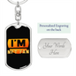 I'm NFT Fan Crypto Keychain Stainless Steel or 18k Gold Dog Tag Keyring-Express Your Love Gifts