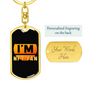I'm NFT Fan Crypto Keychain Stainless Steel or 18k Gold Dog Tag Keyring-Express Your Love Gifts