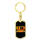 I'm NFT Fan Crypto Keychain Stainless Steel or 18k Gold Dog Tag Keyring-Express Your Love Gifts