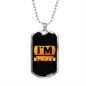 I'm NFT Fan Crypto Necklace Stainless Steel or 18k Gold Dog Tag 24" Chain-Express Your Love Gifts