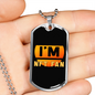 I'm NFT Fan Crypto Necklace Stainless Steel or 18k Gold Dog Tag 24" Chain-Express Your Love Gifts