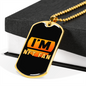 I'm NFT Fan Crypto Necklace Stainless Steel or 18k Gold Dog Tag 24" Chain-Express Your Love Gifts