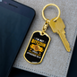 I'm Not Bitcoin Addict Crypto Keychain Stainless Steel or 18k Gold Dog Tag Keyring-Express Your Love Gifts