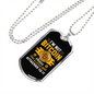 I'm Not Bitcoin Addict Crypto Necklace Stainless Steel or 18k Gold Dog Tag 24" Chain-Express Your Love Gifts