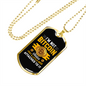 I'm Not Bitcoin Addict Crypto Necklace Stainless Steel or 18k Gold Dog Tag 24" Chain-Express Your Love Gifts