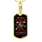 I'm On A Poker Diet Gambler Keychain Stainless Steel or 18k Gold Dog Tag Keyring-Express Your Love Gifts
