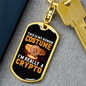 I'm Really a Crypto Crypto Keychain Stainless Steel or 18k Gold Dog Tag Keyring-Express Your Love Gifts