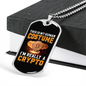 I'm Really a Crypto Crypto Necklace Stainless Steel or 18k Gold Dog Tag 24" Chain-Express Your Love Gifts