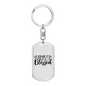 I'm Simply Blessed Keychain Stainless Steel or 18k Gold Dog Tag Keyring-Express Your Love Gifts