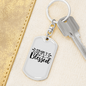 I'm Simply Blessed Keychain Stainless Steel or 18k Gold Dog Tag Keyring-Express Your Love Gifts