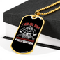 I'm So Hot Firefighter Gift Stainless Steel or 18k Gold Dog Tag 24" Chain-Express Your Love Gifts