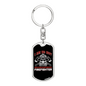 I'm So Hot Firefighter Keychain Stainless Steel or 18k Gold Dog Tag Keyring-Express Your Love Gifts