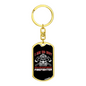 I'm So Hot Firefighter Keychain Stainless Steel or 18k Gold Dog Tag Keyring-Express Your Love Gifts