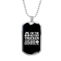 I'm The Mother Trucker Dog Tag Stainless Steel or 18k Gold 24" Chain-Express Your Love Gifts