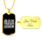 I'm The Mother Trucker Dog Tag Stainless Steel or 18k Gold 24" Chain-Express Your Love Gifts