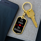 I'm Yours No Refund Keychain Stainless Steel or 18k Gold Dog Tag Keyring-Express Your Love Gifts