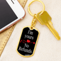 I'm Yours No Refund Keychain Stainless Steel or 18k Gold Dog Tag Keyring-Express Your Love Gifts