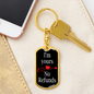 I'm Yours No Refund Keychain Stainless Steel or 18k Gold Dog Tag Keyring-Express Your Love Gifts