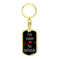 I'm Yours No Refund Keychain Stainless Steel or 18k Gold Dog Tag Keyring-Express Your Love Gifts