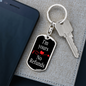 I'm Yours No Refund Keychain Stainless Steel or 18k Gold Dog Tag Keyring-Express Your Love Gifts