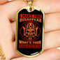 I Make Fire Disappear Firefighter Gift Stainless Steel or 18k Gold Dog Tag 24" Chain-Express Your Love Gifts