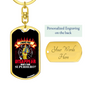 I Make Fires Disappear Keychain Stainless Steel or 18k Gold Dog Tag Keyring-Express Your Love Gifts