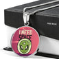 I Need Space Circle Pendant UFO Alien Fan Necklace Stainless Steel or 18k Gold 18-22"-Express Your Love Gifts
