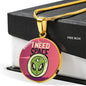 I Need Space Circle Pendant UFO Alien Fan Necklace Stainless Steel or 18k Gold 18-22"-Express Your Love Gifts