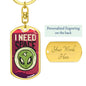I Need Space Dog Tag Pendant Keychain Stainless Steel or 18k Gold-Express Your Love Gifts