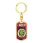 I Need Space Dog Tag Pendant Keychain Stainless Steel or 18k Gold-Express Your Love Gifts