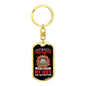 I Only Fear God Firefighter Keychain Stainless Steel or 18k Gold Dog Tag Keyring-Express Your Love Gifts