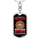 I Only Fear God Firefighter Keychain Stainless Steel or 18k Gold Dog Tag Keyring-Express Your Love Gifts