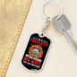 I Only Fear God Firefighter Keychain Stainless Steel or 18k Gold Dog Tag Keyring-Express Your Love Gifts