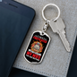 I Only Fear God Firefighter Keychain Stainless Steel or 18k Gold Dog Tag Keyring-Express Your Love Gifts