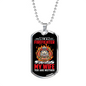 I Only Fear God Firefighter Stainless Steel or 18k Gold Dog Tag 24" Chain-Express Your Love Gifts