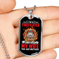 I Only Fear God Firefighter Stainless Steel or 18k Gold Dog Tag 24" Chain-Express Your Love Gifts