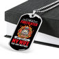I Only Fear God Firefighter Stainless Steel or 18k Gold Dog Tag 24" Chain-Express Your Love Gifts