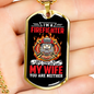 I Only Fear God Firefighter Stainless Steel or 18k Gold Dog Tag 24" Chain-Express Your Love Gifts